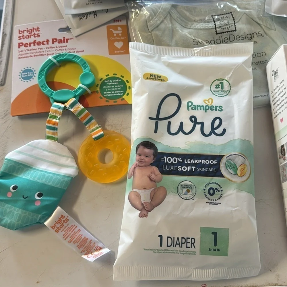 Baby Shea Moisture Shampoo Wash Sample Pack Swaddle Onesie Bundle